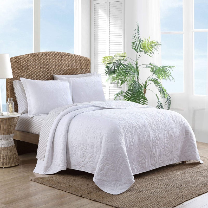 Tommy Bahama - 2 Piece Standard Sham Set, Cotton Bedding with Envelope Closure, Pre-Washed for Added Softness (Costa Sera White, 21x27) - Image 3